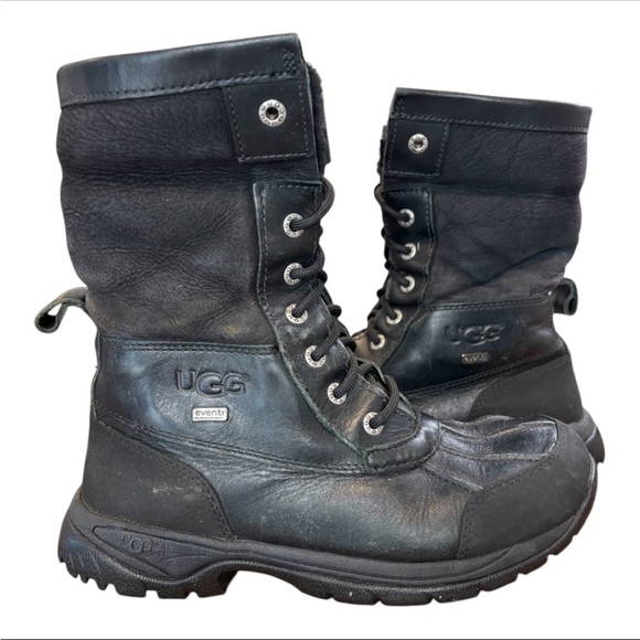 UGG Butte Cold Weather Winter & Rain Black Lace Up Boots for Women - Picture 9 of 10